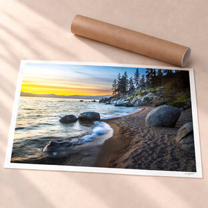 Twilight In Tahoe Unframed Fine Art Paper - Unframed