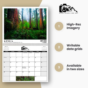 2026 Scenic Photo Wall Calendar, Nature Wall Decor, Monthly Organizer, Perfect Gift for Nature Lovers, Home Office Planning
