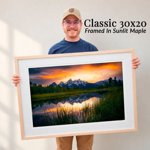 Tetons Ablaze HD Gallery Float Mount