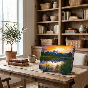 Tetons Ablaze - Tabletop Print